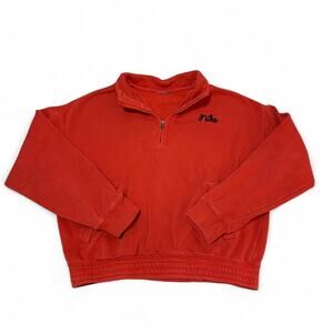 Nike Red Quarter Zipped Sweatshirt Size Small